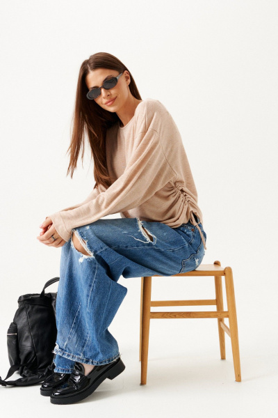 Джемпер ELLETTO 3899 бежевый - фото 9