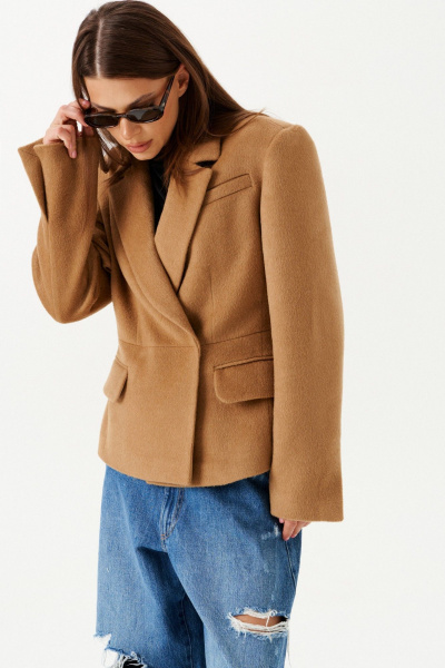 Жакет ELLETTO 3912 кэмел - фото 7