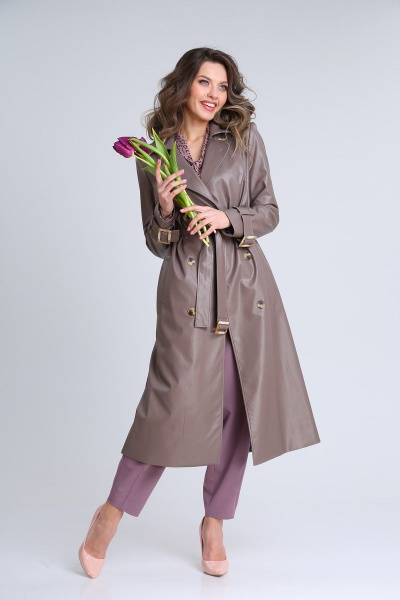 Плащ SandyNa 13962 лиловый - фото 5