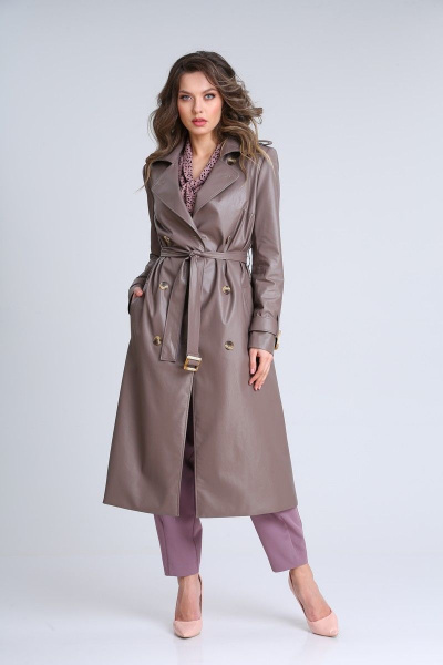 Плащ SandyNa 13962 лиловый - фото 4