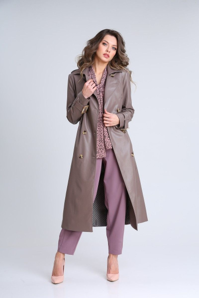 Плащ SandyNa 13962 лиловый - фото 2