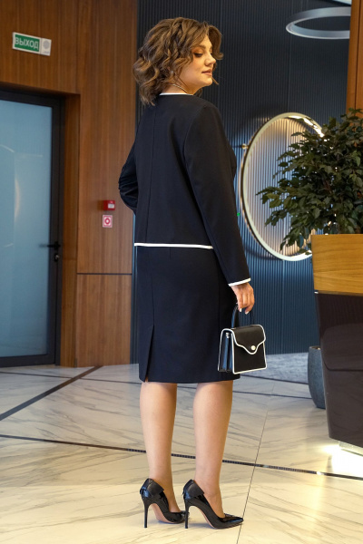 Жакет, платье Alani Collection 2440 черный - фото 11