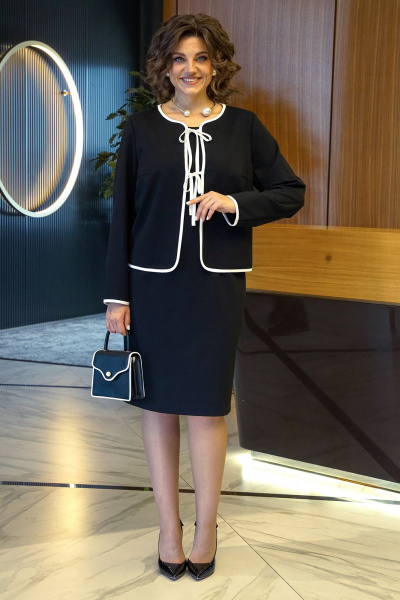 Жакет, платье Alani Collection 2440 черный - фото 1