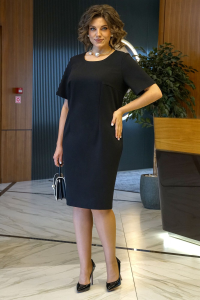 Жакет, платье Alani Collection 2440 черный - фото 4