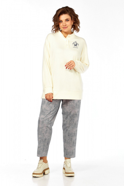 Брюки, джемпер Jurimex 3394 молоко-джинс - фото 1