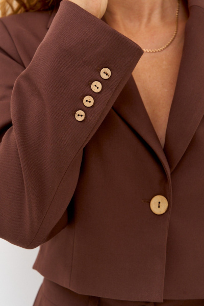 Жакет FAMA 24107 коричневый - фото 9