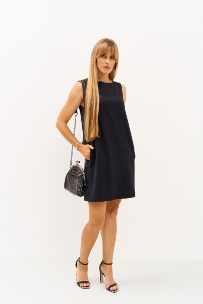Платье FAMA 24110-1 чёрный - фото 4