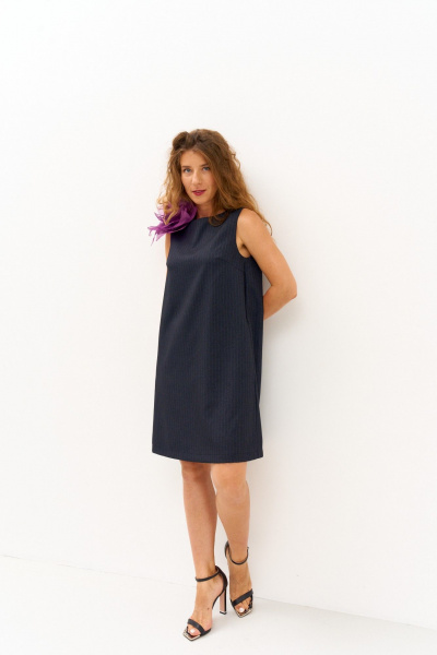 Платье FAMA 24110-3 графит в полоску - фото 6