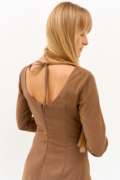 Платье FAMA 24113-2 коричневый - фото 6