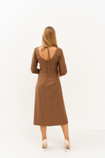 Платье FAMA 24113-2 коричневый - фото 5