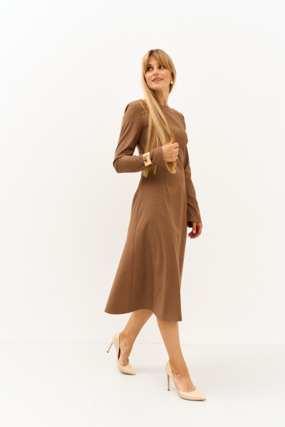Платье FAMA 24113-2 коричневый - фото 3