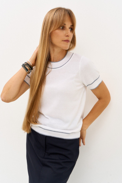 Джемпер FAMA 24114 молочный - фото 5