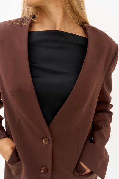 Жакет FAMA 24112 шоколад - фото 9