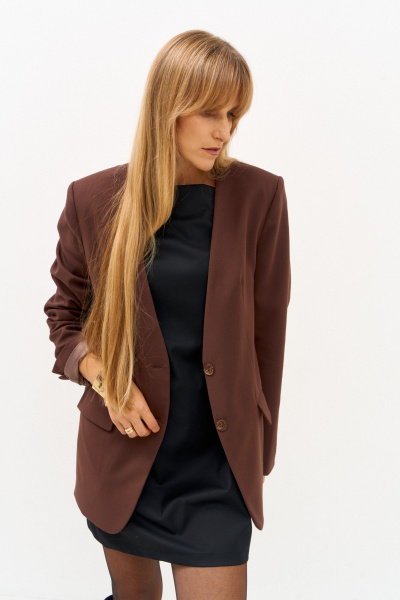 Жакет FAMA 24112 шоколад - фото 6