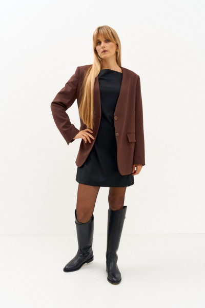 Жакет FAMA 24112 шоколад - фото 4