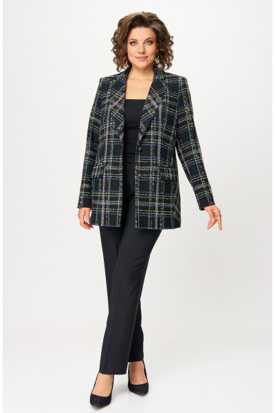 Жакет БелЭльСтиль 762-3_24_22 черный твид - фото 4