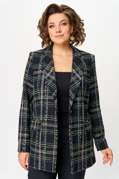 Жакет БелЭльСтиль 762-3_24_22 черный твид - фото 2
