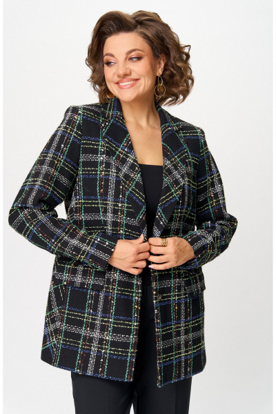 Жакет БелЭльСтиль 762-3_24_22 черный твид - фото 1