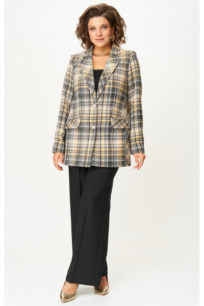 Брюки, жакет БелЭльСтиль 762-3_24_22+601-2_88_22 твид+однотон - фото 6