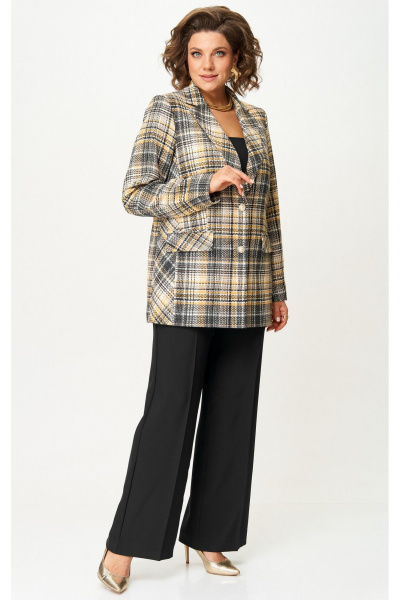 Брюки, жакет БелЭльСтиль 762-3_24_22+601-2_88_22 твид+однотон - фото 4