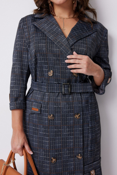 Платье Твой имидж 2237 синий - фото 4