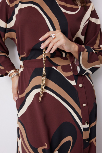 Платье Твой имидж 2256 шоколад_принт - фото 6