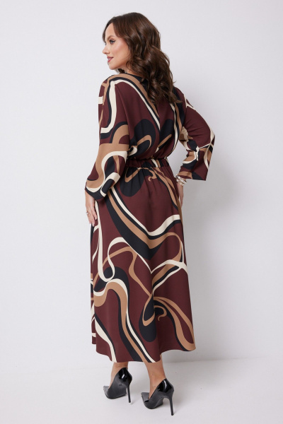 Платье Твой имидж 2256 шоколад_принт - фото 2