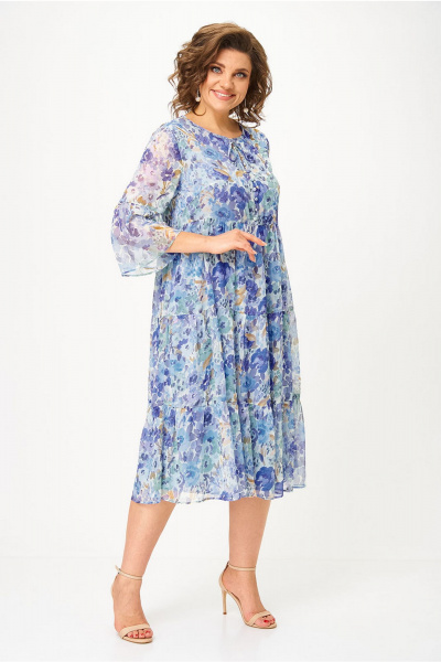 Платье Lady Style Classic 3007 синий_тон - фото 2