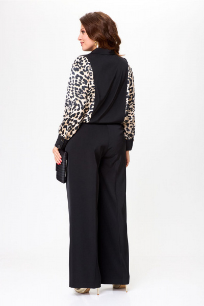 Брюки, жакет Lady Style Classic 2904 черный_с_бежевым - фото 5