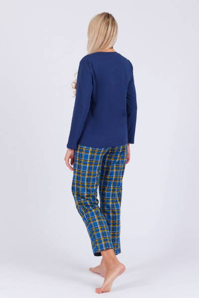 Брюки, джемпер Belarusachka С4635Х сапфир/клетка - фото 2