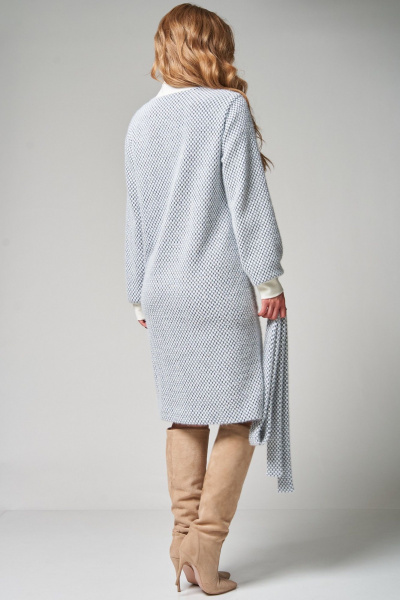 Платье Laikony L-342 шашечки_серый - фото 14