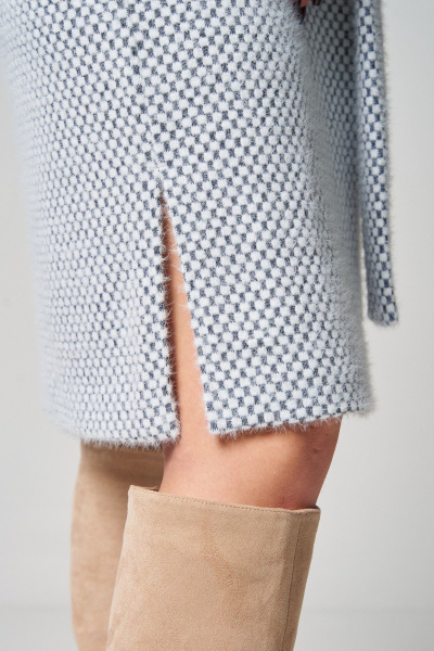 Платье Laikony L-342 шашечки_серый - фото 12