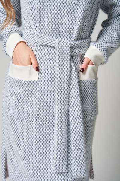 Платье Laikony L-342 шашечки_серый - фото 11