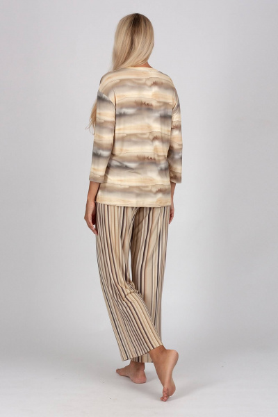 Брюки, майка Belarusachka С5576В полоска/дюна - фото 3