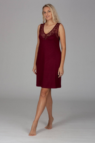 Сорочка Belarusachka С5973* бордо - фото 4