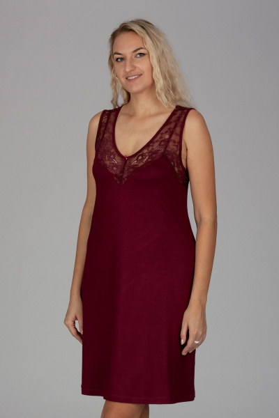 Сорочка Belarusachka С5973* бордо - фото 1