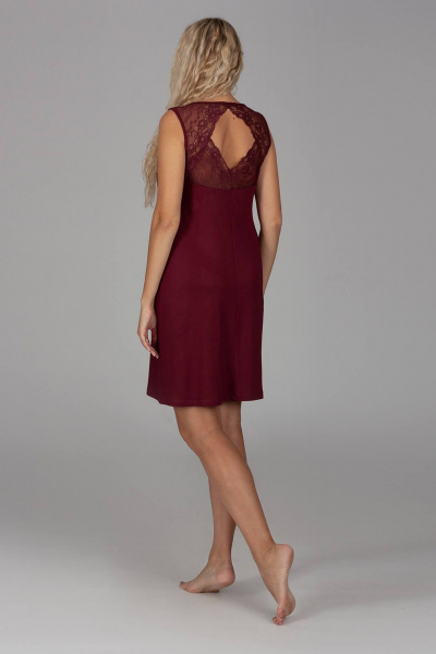 Сорочка Belarusachka С5973* бордо - фото 2