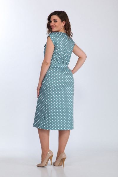 Платье Lady Style Classic 1852/1 бирюза_горох - фото 2