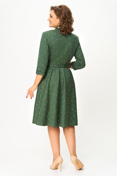 Платье DaLi 5348А горох_олива - фото 4