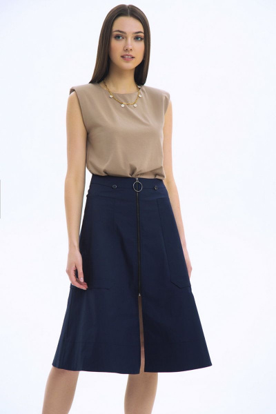 Юбка LaVeLa L20238 темно-синий - фото 1