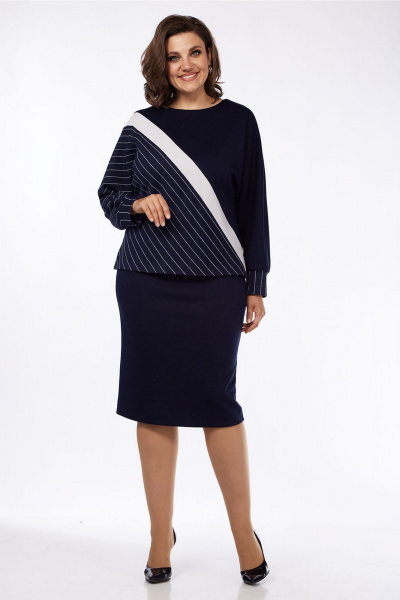 Туника, юбка Lady Style Classic 2663 темно-синий - фото 1