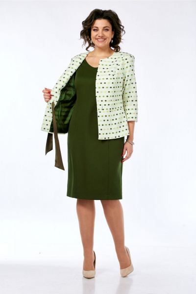 Жакет, платье Lady Style Classic 2665 зеленый - фото 4