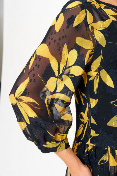 Платье, туника Lady Style Classic 2811/1 черный_с_желтым - фото 6