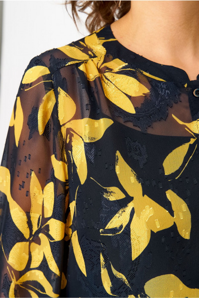 Платье, туника Lady Style Classic 2811/1 черный_с_желтым - фото 5