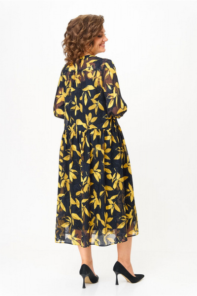 Платье, туника Lady Style Classic 2811/1 черный_с_желтым - фото 4