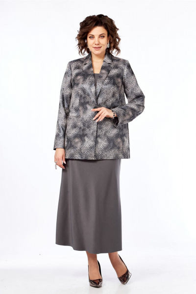 Жакет, платье Lady Style Classic 3029 кофейный - фото 2
