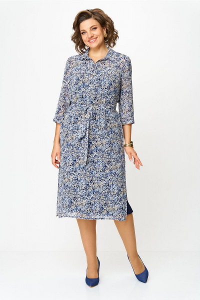 Платье Lady Style Classic 1861/6 синий - фото 1