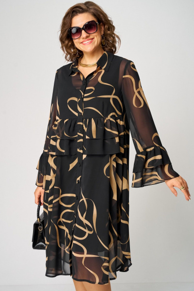 Платье EVA GRANT 7122 принт_ленты - фото 7