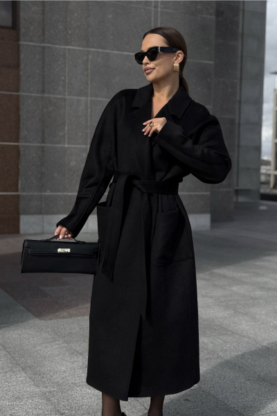 Пальто DAVA 7002 черный - фото 3