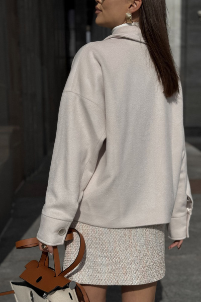 Пальто DAVA 7003 жемчужный - фото 9